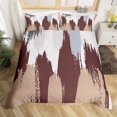 thumbnail image 2 of Erosebridal Housse de Couette Chic Minimaliste Simple, Literie Marron Taille Simple, Décor Géométrique Futuriste, Réversible 2 Pcs (Sans Couette), 2 of 7