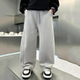 thumbnail image 4 of Boys Jogger Pants Fashion Elastic Waist Winter Casual Bottom Trousers with Pockets Sweatpants for Boys Size 5-15, 4 of 7