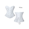 thumbnail image 1 of Women's Gothic Sexy Mesh Overbust Corset Bustier Top Corset Intimates Lace up Busiter Shapewear Outfit, 1 of 6