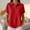 A1_Red, variant on Waffle Knit Polo Shirts Short Sleeve Shirts Oversized Casual Loose Half Button Placket V Neck Collared Tops Basic Tee Blouse Summer Trendy Plus Size Pullover Tennis Golf Shirt Orange 4Xl