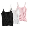 thumbnail image 1 of Timegard Womens Tank Tops with Built in Bras Scoop Neck Adjustable Spaghetti Strap Comfy Bottom Camis, 1 of 6