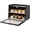 Black, variant on Double Layer Bread Box for Kitchen Countertop, Farmhouse Large Capacity Storage Container with Window, Black & Gold Bread Holder for Homemade Bread Rolls Muffins(Black)