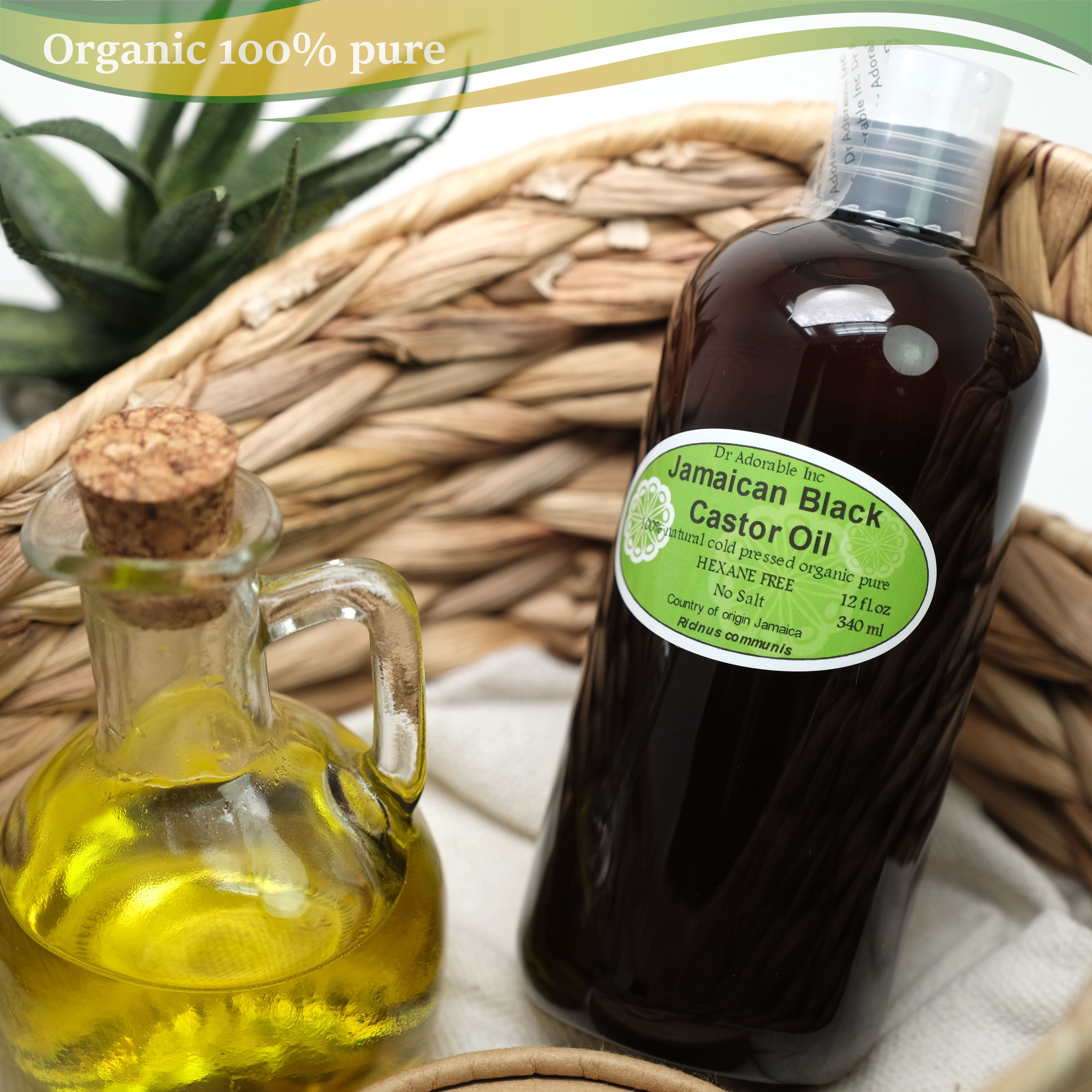 Dr. Adorable - 100% Pure Jamaican Black Castor Oil Organic Cold Pressed Natural Skin and Strengthen Grow & Restore Hair Care - 24 oz