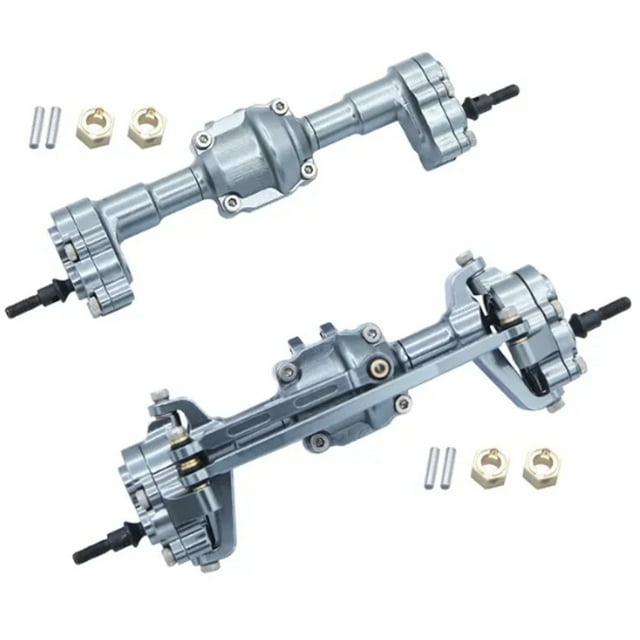 Xingzhi 2pcs 1/24 Aluminum Alloy Front Rear Axle For FCX18 FCX24 Crawler Complete RC Car Accessories Replacement Parts RC Upgrade Part Titanium