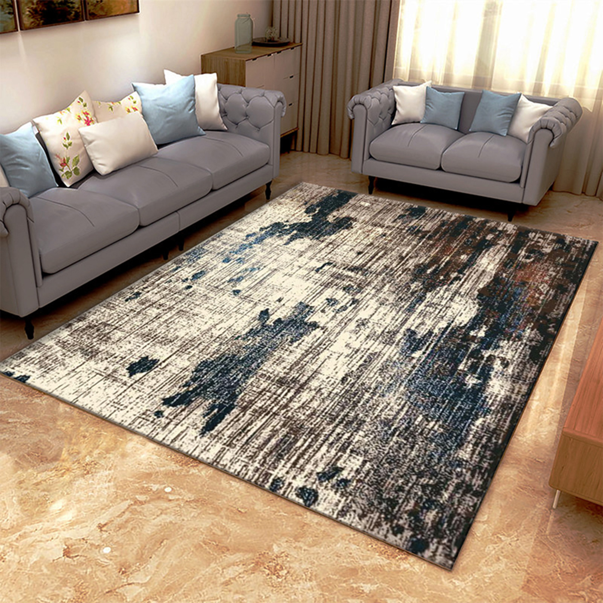 YouLoveIt Abstract Area Rugs Modern Abstract Floor Carpet Non Slip Area 