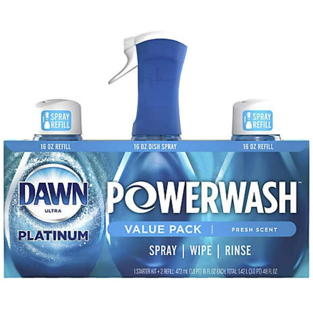 Dawn Platinum Powerwash Dish Spray Soap, Fresh Scent Refill 16oz