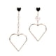 thumbnail image 1 of Women Asymmetric Heart shaped Alloy Earrings with Faux Pearl Decoration Jewelry Gift, 1 of 4