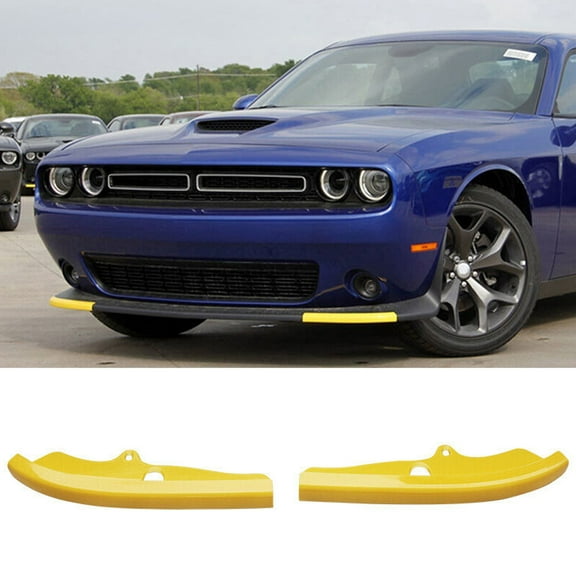 NINTE Front Bumper Covers Guard for 15-22 Dodge Challenger RT Scat Pack Yellow 2 Pcs