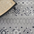 thumbnail image 6 of SAFAVIEH Marrakesh Dimas Southwestern Polyester Area Rug, Grey/Navy, 5'3" x 7'6", 6 of 8