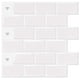 thumbnail image 1 of Pack of 10 Pieces,White Subway Self Adhesive Tiles,Adhesive Backsplash Kitchen Bathroom,3d Brick Vinyl Adhesive Paper,30x30cm, 1 of 5