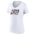 thumbnail image 2 of Women's White St. Louis Cardinals Love Wins V-Neck T-Shirt, 2 of 3