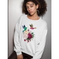thumbnail image 2 of Hummingbirds With Flowers Sweatshirt Women -SPIdeals Designs, Female 5X-Large, 2 of 4