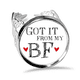thumbnail image 1 of GF tiene de mi novio el dia de San Valentin Anillo de compromiso de boda de amor ajustable Unbranded M, 1 of 3