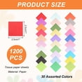 thumbnail image 2 of Uxcell 1200 Pcs Cuadrados de Papel de Seda 1x1 Pulgada 30 Colores Variados Papel de Seda Pequeño para Arte, 2 of 6