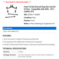 thumbnail image 2 of Front Tie Rod End and Sway Bar Link Kit 6 Piece - Compatible with 2006 - 2011 Cadillac DTS 2007 2008 2009 2010, 2 of 2
