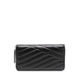 thumbnail image 2 of Tory Burch Hb Kira Chevron Zip Continental Wallet Black / Rolled Nickel OS, 2 of 2