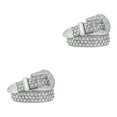 thumbnail image 4 of Decodeary Wide Application Rhinestone Belt Western Belt For Parties Bars And Concerts Modify Waist Line Silver 125cm 2Set, 4 of 6