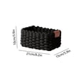 thumbnail image 3 of Small Wicker Basket, Handwoven Paper Rope Storage Baskets with Handles, Decorative Organizing Bins for Home, Desk, Bathroom Kitchen Storage Gifts, 3 of 6