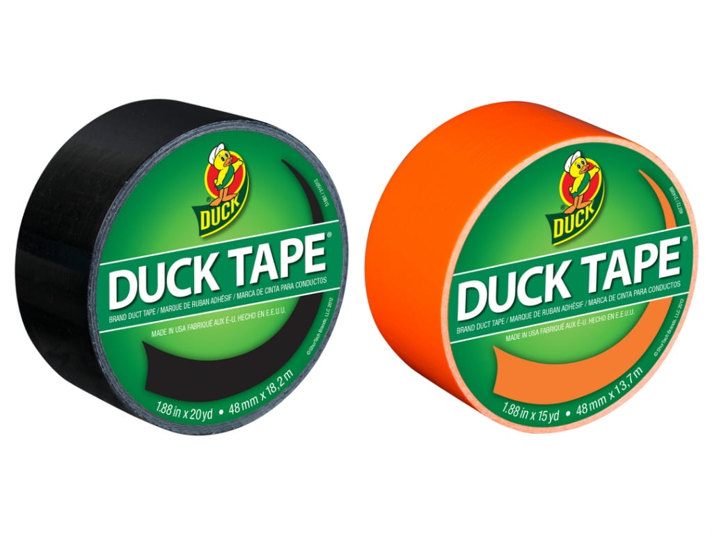 Duck Brand Color Duct Tape Halloween Holiday Combo 2-Pack, Black and Orange, 35 Yards Total