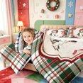 thumbnail image 4 of Manfei Christmas Happy Holiday 7-Piece Twin Bedding,Kawaii Snowman Bedding Comforter Set,Xmas Reversible, 4 of 7