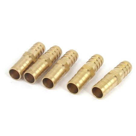 - 5Pcs 12mm Outside Dia Pneumatic Air Water Gas Hose Piping Barb Coupler
