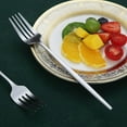 thumbnail image 4 of Matt Dinner Forks 6 Piece, Stainless Steel Forks Silverware Set, Dessert Forks, Table Forks, Salad Forks for Home, Kitchen or Restaurant, Dishwasher Safe (Matt Silver-8.4 Inch), 4 of 7