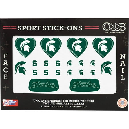 Color Club Sport Stick-Ons, Michigan State, 20 pc
