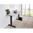 thumbnail image 1 of EFFYDESK Home Electric Height Adjustable Home Office Computer Standing Desk - (47"×29") Oak White on Black Frame, 1 of 1
