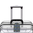 thumbnail image 5 of Sikiie Festive Cats and Trees Luggage Tag for Suitcase Leather Baggage Tag with Stainless Steel Loop Privacy Cover for Women Men Girls-4 PCS, 5 of 5