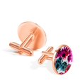 thumbnail image 3 of Print Men's Stainless Steel Cufflink Set for Formal Attire, Wedding, Business Meeting, 3 of 6