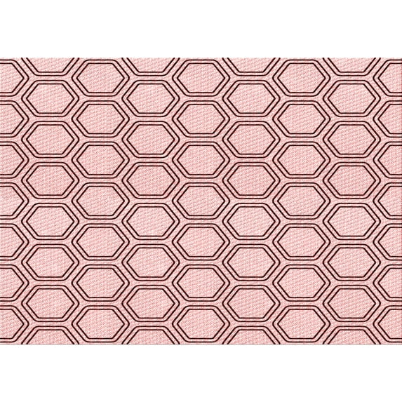Ahgly Company Indoor Rectangle Patterned IndianRed Area Rugs, 7' x 10'