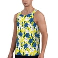 thumbnail image 2 of Pofeuu Lilies Flowers Print Men's Workout Tank Tops Sleeveless Muscle Gym Shirt Quick Dry-Large, 2 of 7