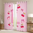 thumbnail image 2 of Homewish Bowtie Letter L Blackout Curtains Set of 2 (52x84 Each),Bowknot Monogrammed Theme Window Curtains,Pink Red Curtains and Drapes For Girl Teens,Ultra Soft Bedroom Decor, 2 of 6