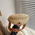 thumbnail image 6 of Eolstice Handmade Woven Bag Woven Mini Waist Bag Women's Fashion Shoulder Chest Bag, Straw Purse, Grass Woven Bag for Summer Beach Vacation, 6 of 6