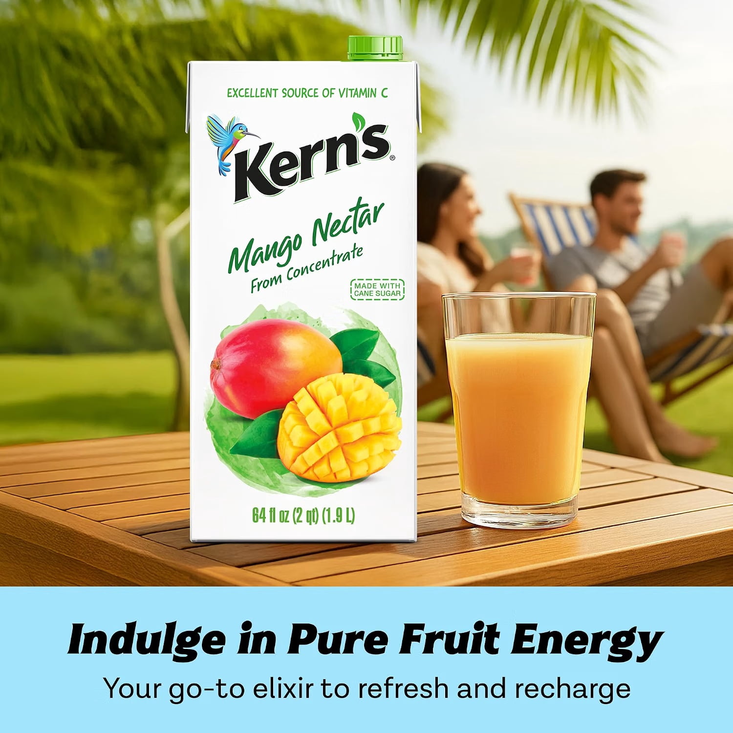 (3 pack) Kern’s Mango Nectar Juice, 64 fl oz