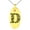 Gold, variant on Stainless Steel Letter D Initial Dotted Monogram Engraved Small Oval Charm Pendant Necklace