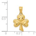 thumbnail image 3 of Real 14kt Yellow Gold Shamrock Charm Pendant; for Adults and Teens; for Women and Men, 3 of 3