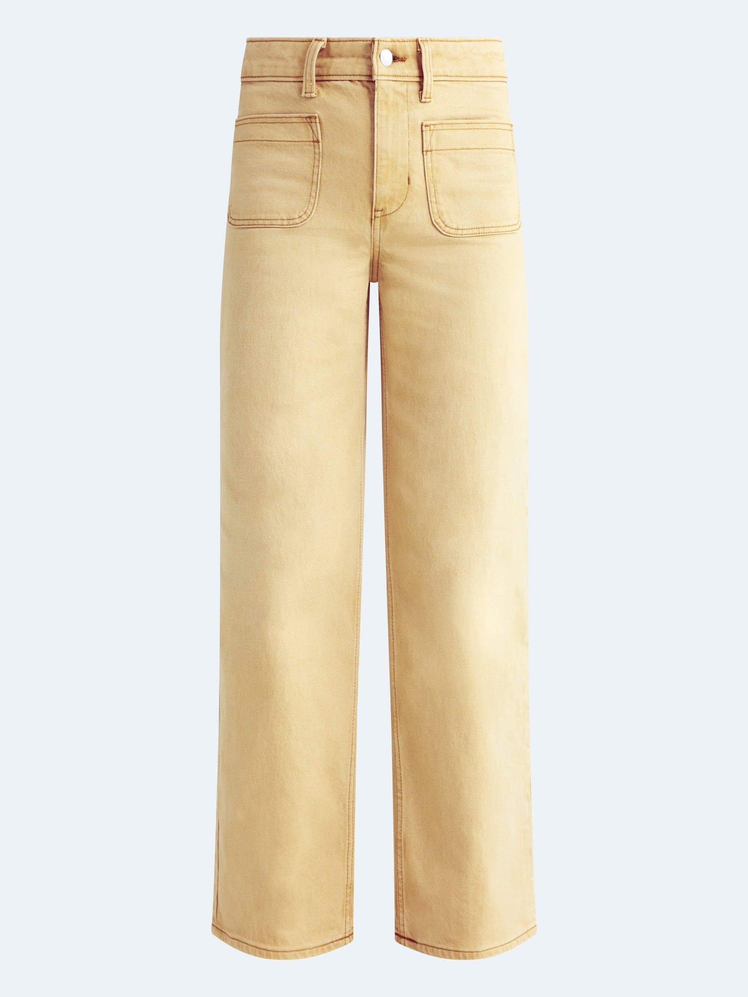Free Assembly Women's and Women's Plus The Larchmont High Rise Patch Pocket Jeans, 32" Inseam, Sizes 0-28W