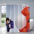 thumbnail image 5 of Cortina de ducha de dibujos animados Disney Big Hero 6, tela de poliéster impermeable, pintura colorida, cortinas de baño, decoración del baño del hogar, 5 of 5