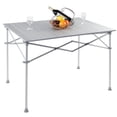 thumbnail image 3 of Gymax Aluminum Folding Picnic Camping Table Lightweight Roll-Up In/Outdoor Storage Bag, 3 of 7