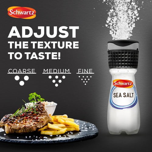 Schwartz Adjustable Grinder Salt 60g, British Import (Pack of 2)