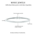 thumbnail image 5 of Rosec Jewels Moissanite Tennis Bracelet 3 Carat (D-VS1 Quality Certified) - Bezel Set Bracelet for Mom, 925 Sterling Silver, 7.5 inches, 5 of 6