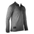 thumbnail image 3 of ZIMEGO Men's Long Sleeve Vintage Polo Shirt - Garment Color Dyed Oil Wash and Chest Pocket, 3 of 8