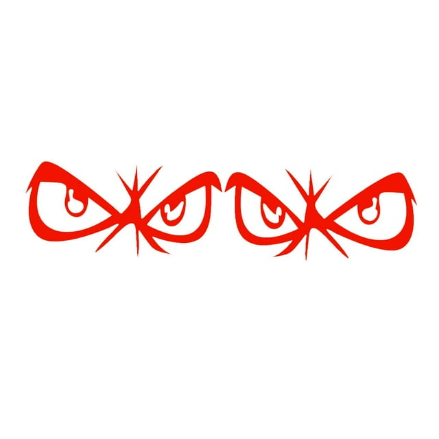 Pegatinas gráficas para parachoques, carrocería, ventana y coche, decoración, letreros y marcadores Ojos rojos de animación