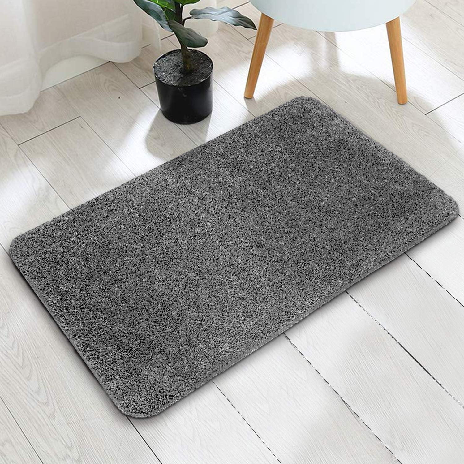 Bath Mat, NonSlip Washable Bathroom Carpet 50x80 Cm, Soft Deep Pile