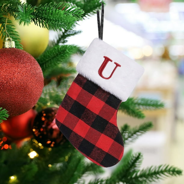 Knitted Hosiery Wool Hosiery Embroidered Letter Children's Candy Gift Bag Christmas Stocking Gift Bag