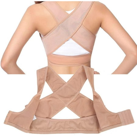 

Shoulder and Back Posture Belt for Woman Breathable Corrector Posture Bra with Back Support Corrector Posture Back Support Clavicle Hunchback Brace(S-colore della pelle)