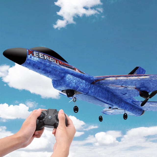de telemando de 2,4G, libre, 30 de tiempo, fácil de volar, de telemando para , , principiantes, r Azul 1 batería Hugo Avión RC