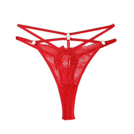 Fulorrnie Underwear for Women Breathable Cheeky Comfort Seamless Panty Cute High Cut Waist Elastic Panties  Red  L