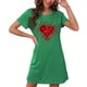 thumbnail image 1 of Camisón corto de moda para mujer, vestido de largo medio con estampado, camisón corto extragrande de moda con estampado en el pecho, camisón de manga corta, blusa para mujer, 1 of 6